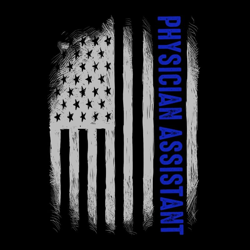Flagge USA Arzt Assistent Rretro Student