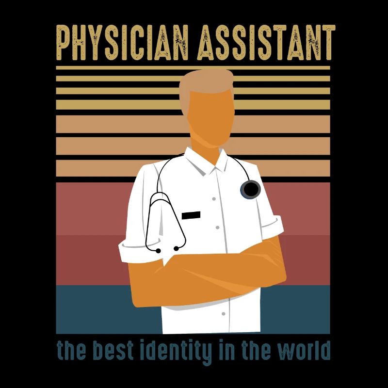 Flagge USA Arzt Assistent Rretro Student