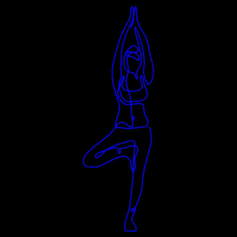 2 Yoga Vrikshasana oder der Baum | 1. Blaue Flamme