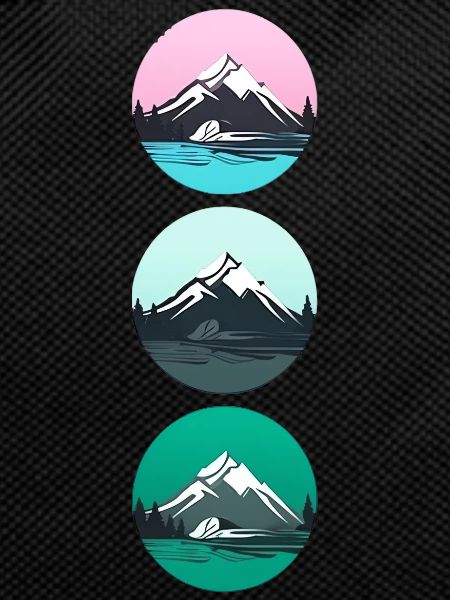 Mountain Landscape Geometric Art