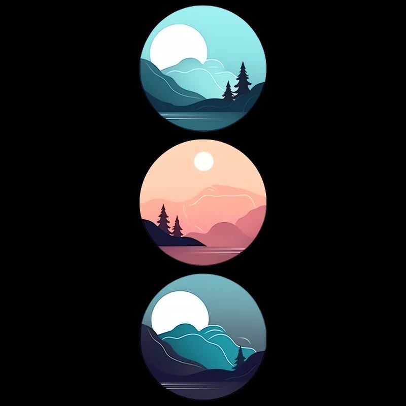 Mountain Landscape Geometric Art