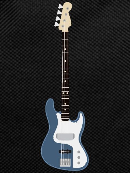 Blue Bass guitar