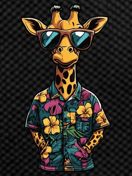 Giraffe Comic Urlaub