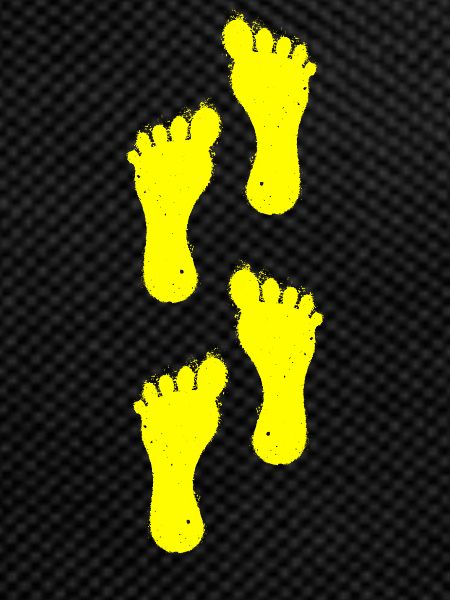 yellow left foot walk