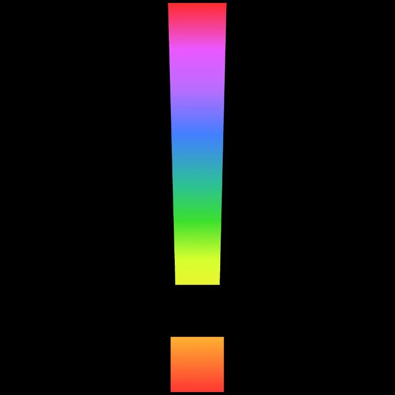 Regenbogen-Ausrufezeichen