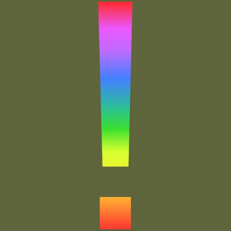 Rainbow exclamation mark