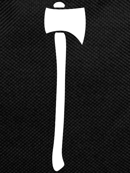 Axe wood chipper silhouette