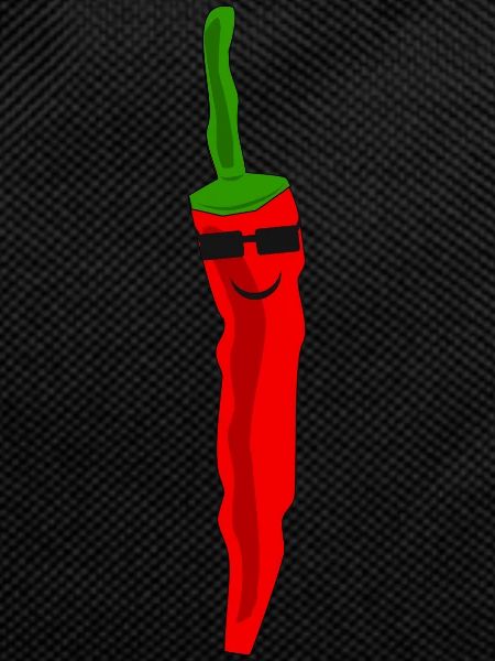 Cool pepperoni with sunglasses