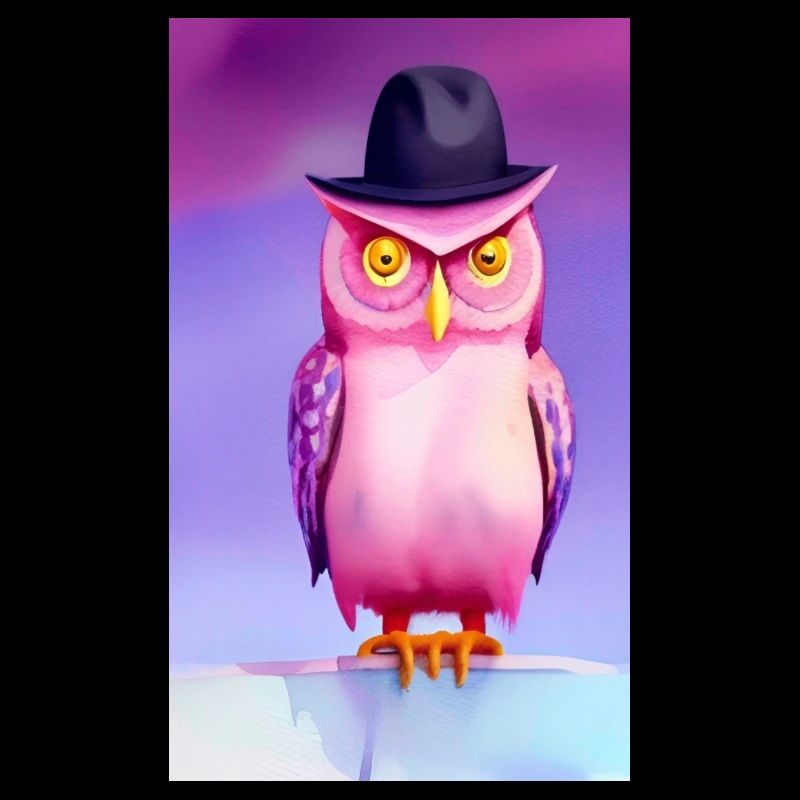 Owl with hat