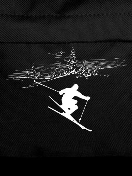 Winter landscape skier