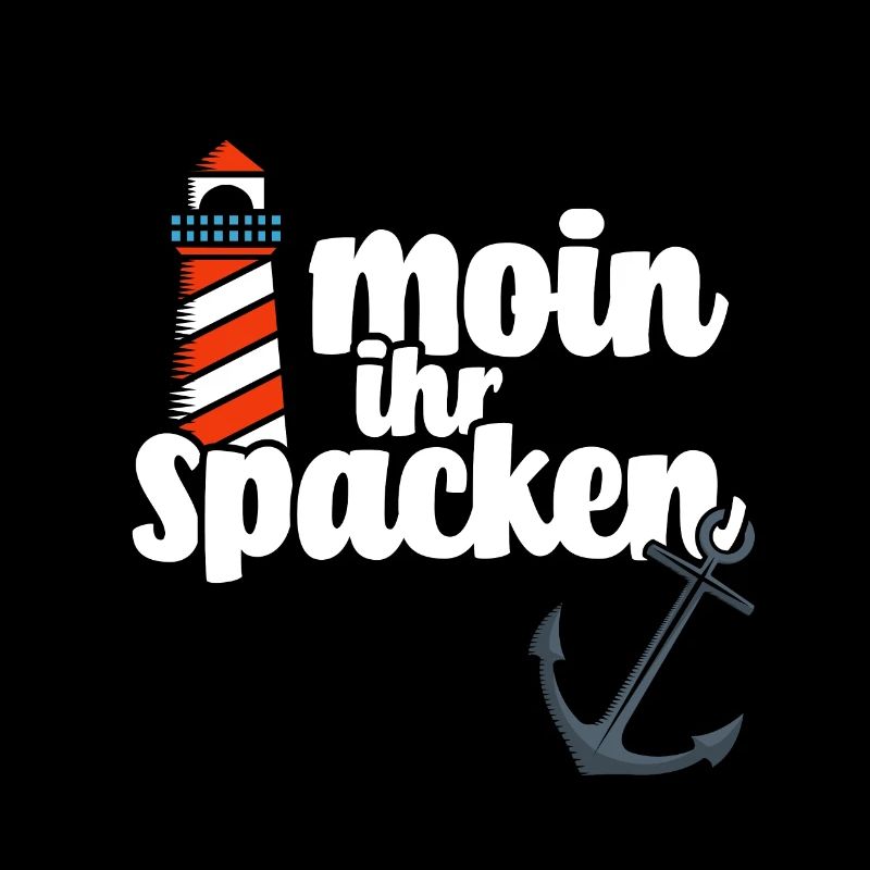 Moin ihr Spacken - Leuchtturm & Anker Geschenk