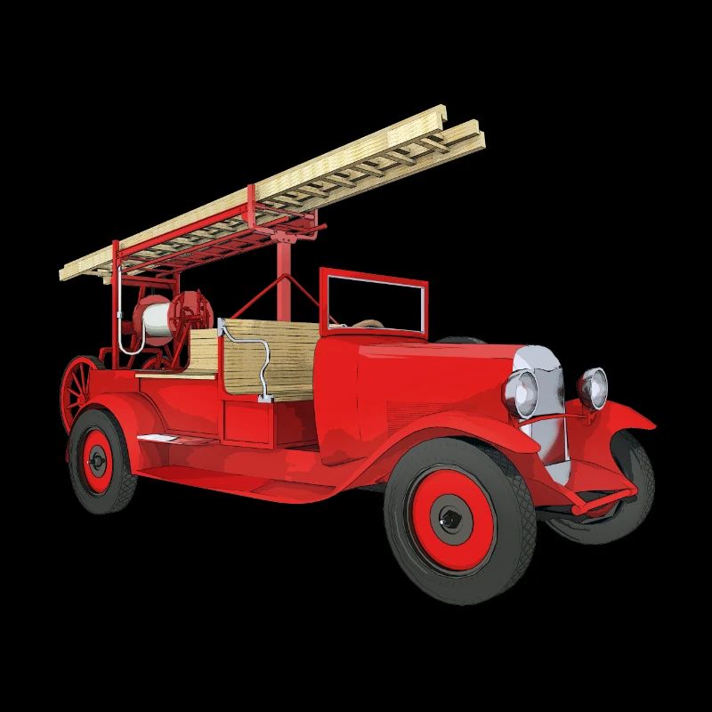 Retro fire engine, fire engine