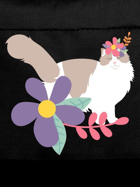Ragdoll Cat and Flower Crown