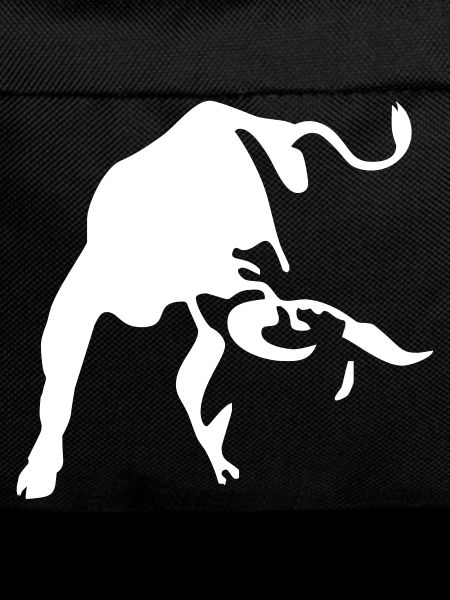 Minimal Bull Silhouette Art