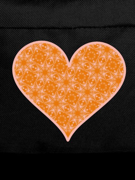 Heart orange pink