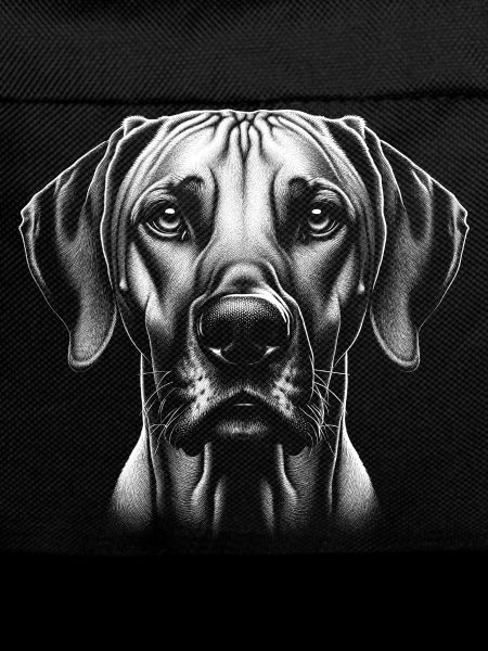 Rhodesian Ridgeback Head in Drawing Style
