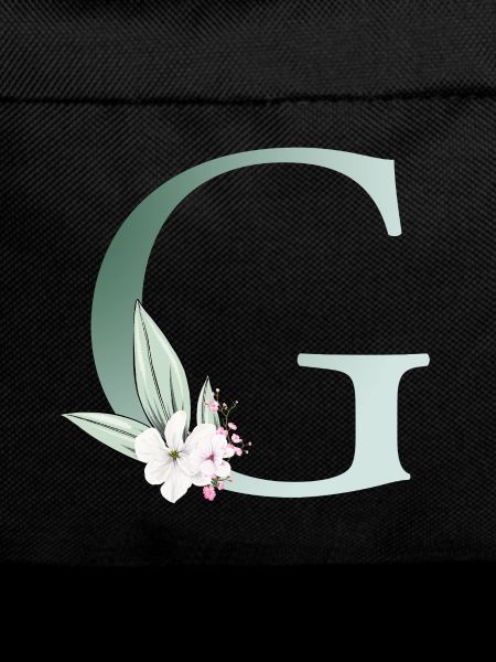 G Monogram, Floral, Personalizable