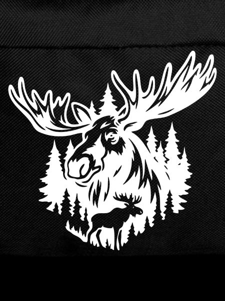 Majestic Moose in Forest Silhouette