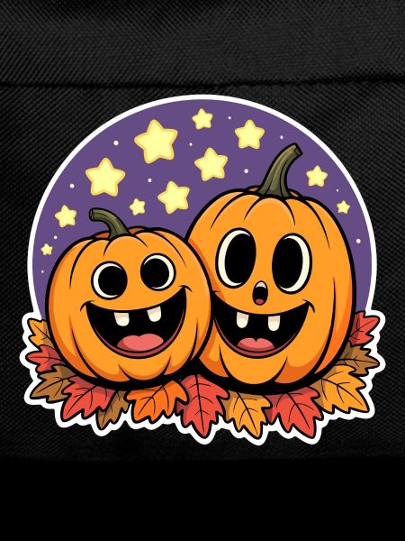 Two Happy Pumpkins Autumn
