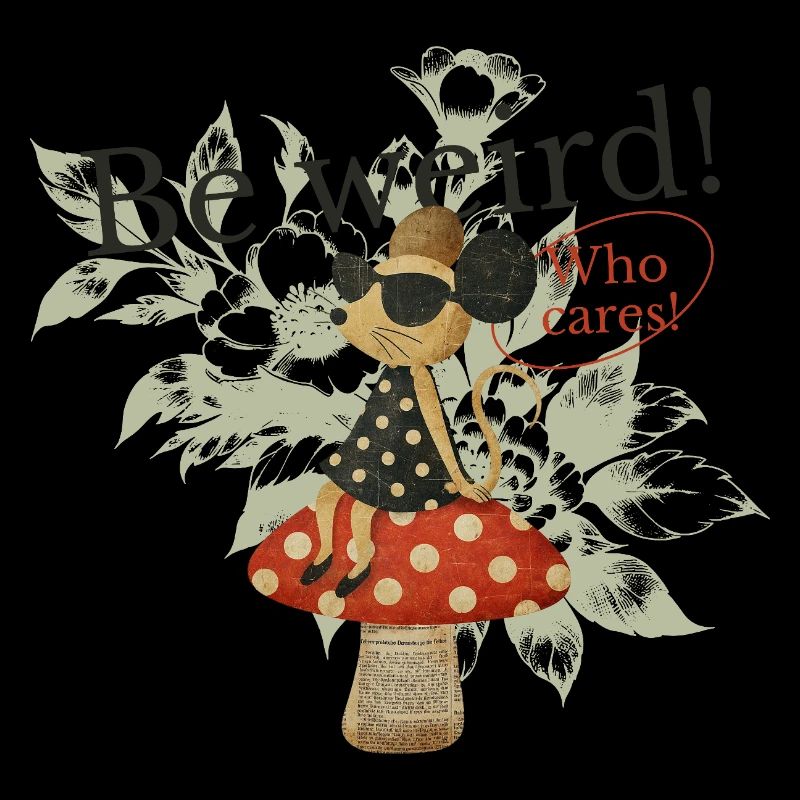 Be Weird Mushroom Collage