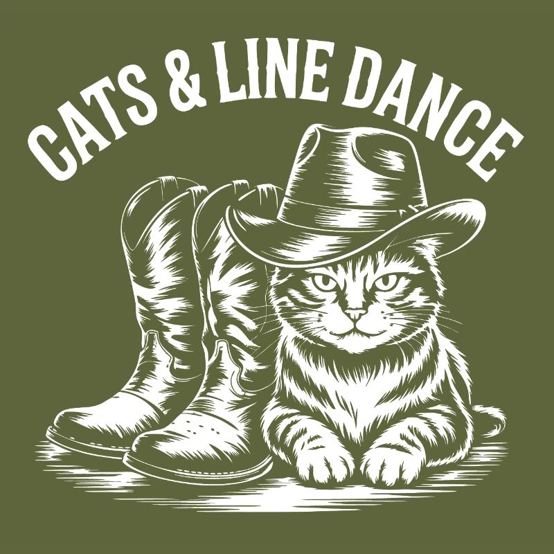 Cat Line Dance Cowboy