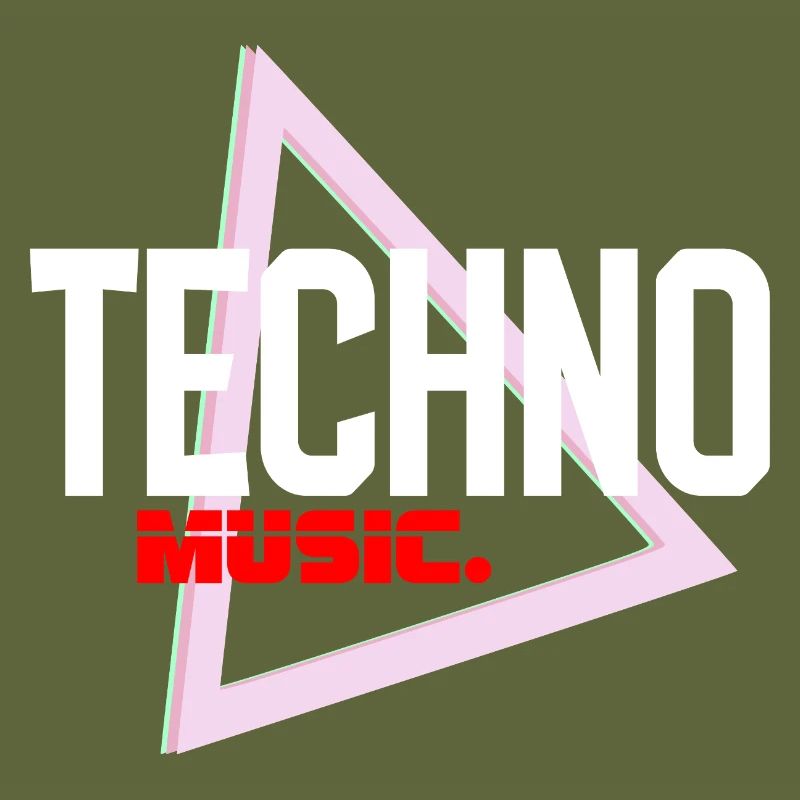 Techno Neon Triangle Pulse