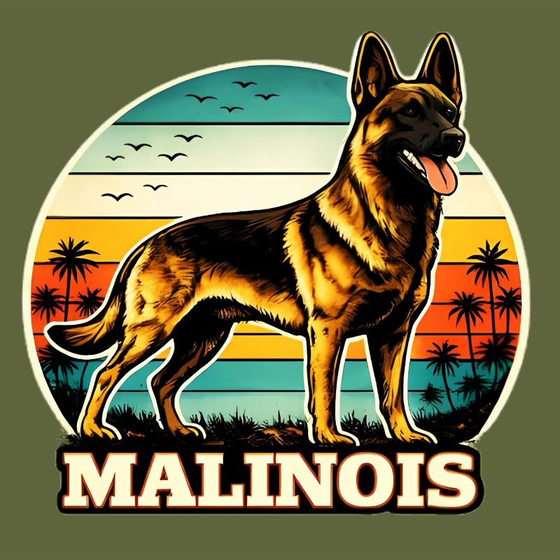 Belgian Shepherd Malinois Retro