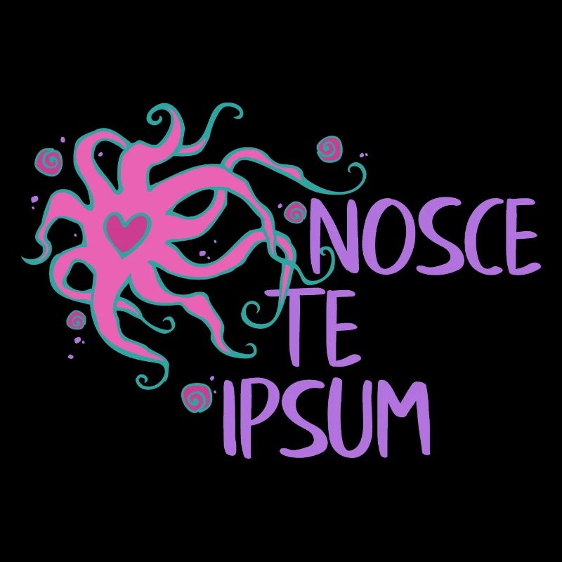 Heart Octopus - Nosce Te Ipsum - Latin 2