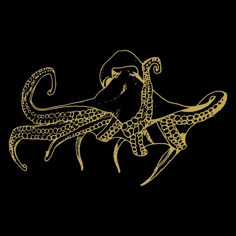 Illustrated designs with octopus