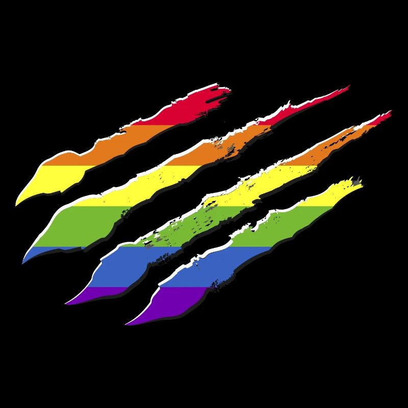 Drapeau arc-en-ciel Griffes Griffes LGBT CSD