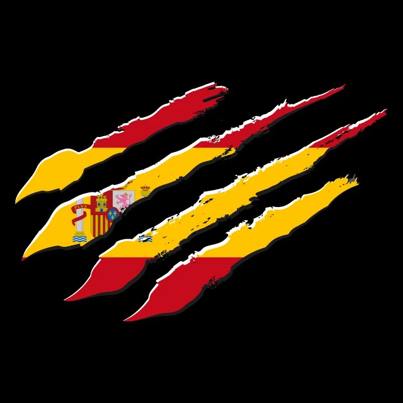 Le drapeau de l'Espagne raye les griffes du drapeau espagnol