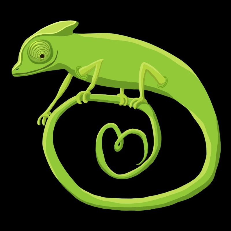 Chameleon ringing with heart