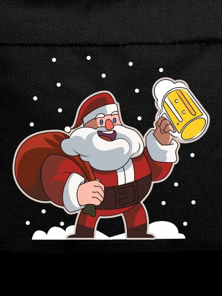 Santa Claus drinking beer