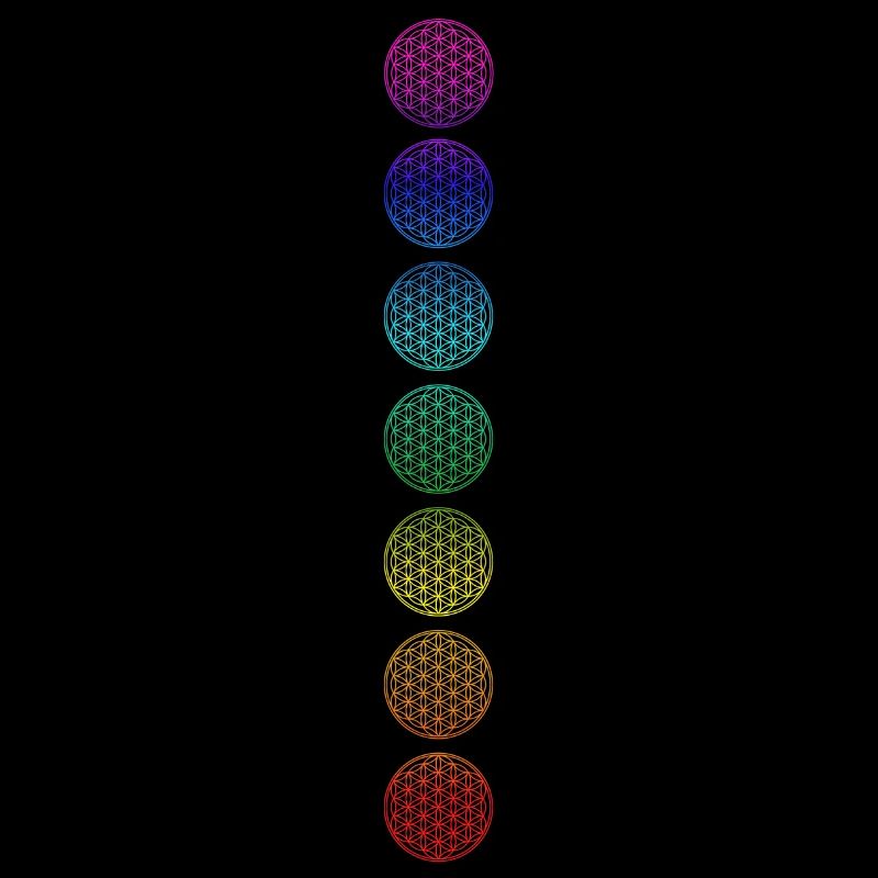 Fleur de Vie - Couleurs Chakra