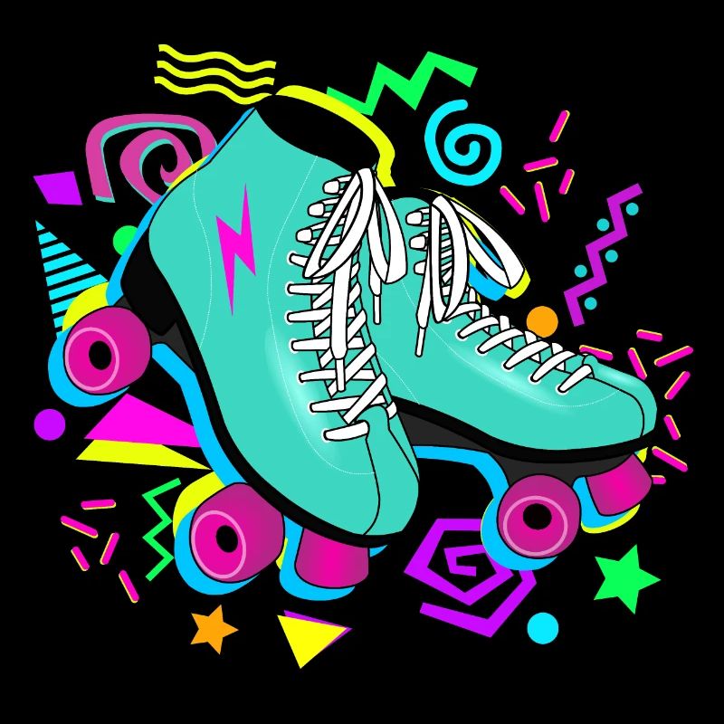 Rollschuhe retro neon