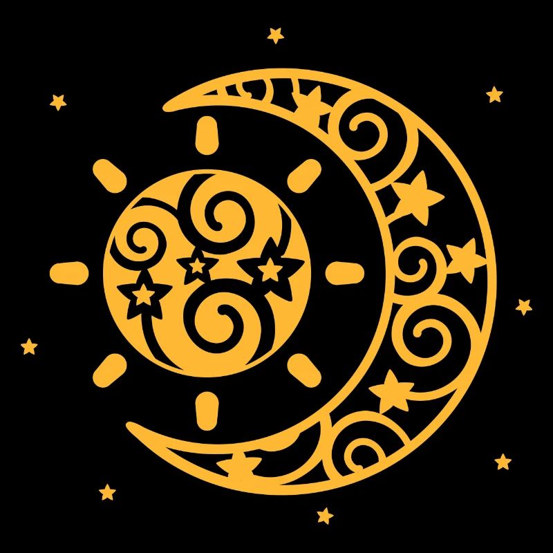 Sun, moon and stars