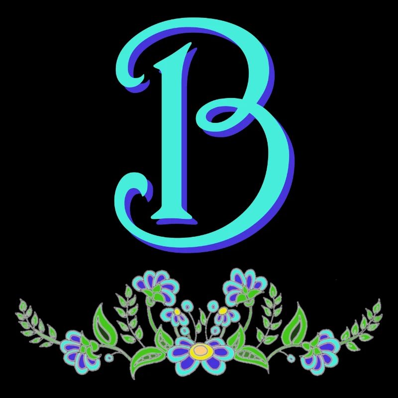 flower blue b