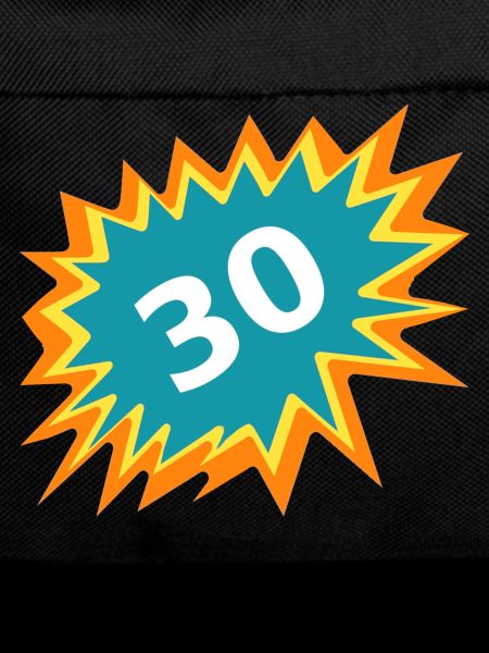30th Birthday, Burst Sticker