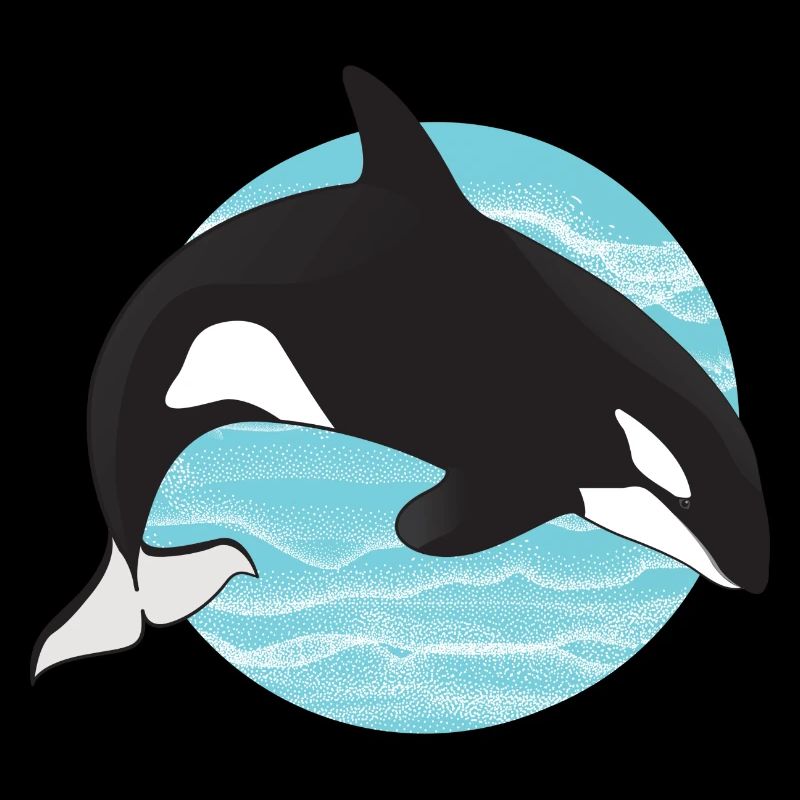 Killer Whale in Ocean Circle