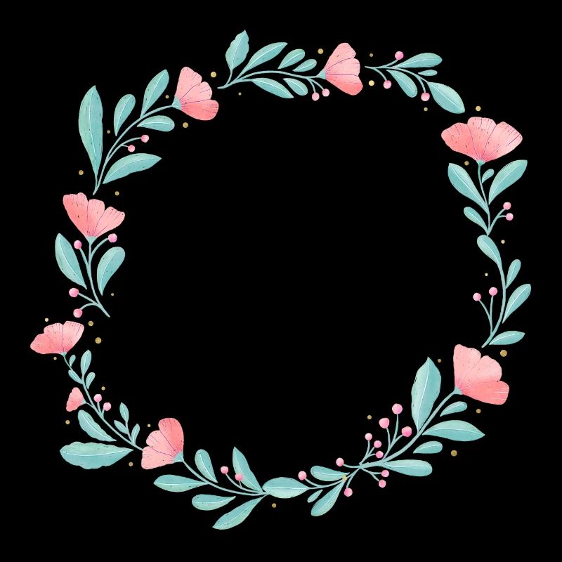 Couronne de fleurs. Placez-y votre propre texte.