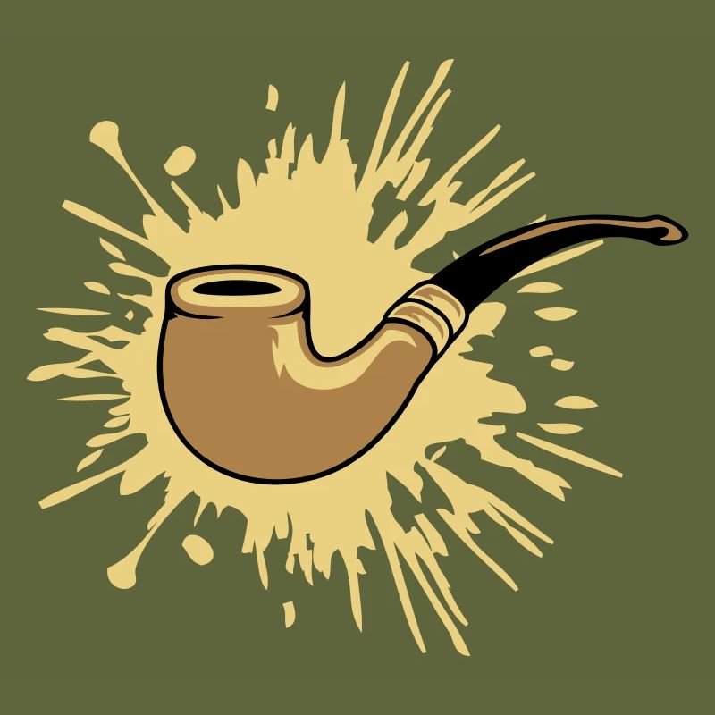 Klecks Tabakpfeife Raucher