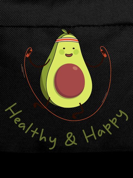 healthy & happy funny avocado