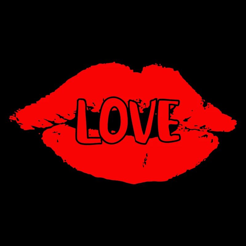 Love Lips Kiss Peace No War