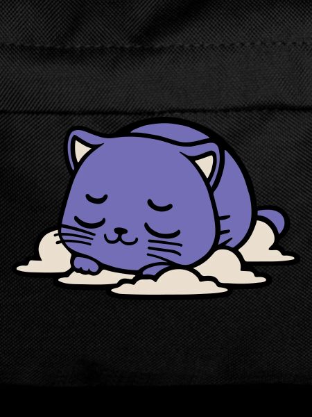 Baby sleeping cat