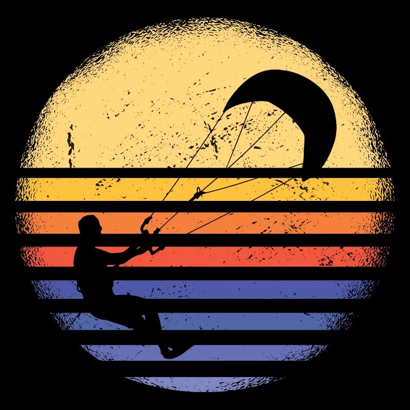 Sport Rétro Coucher de soleil Kitesurf