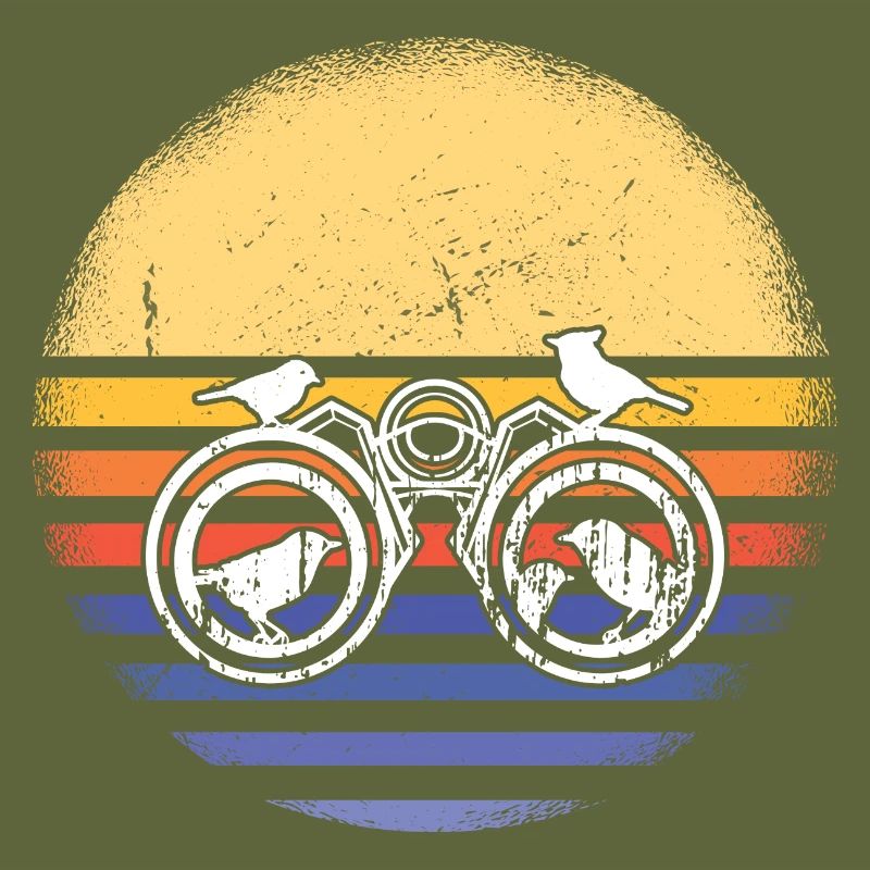 Bird Watcher Retro Sunset Bird Watching