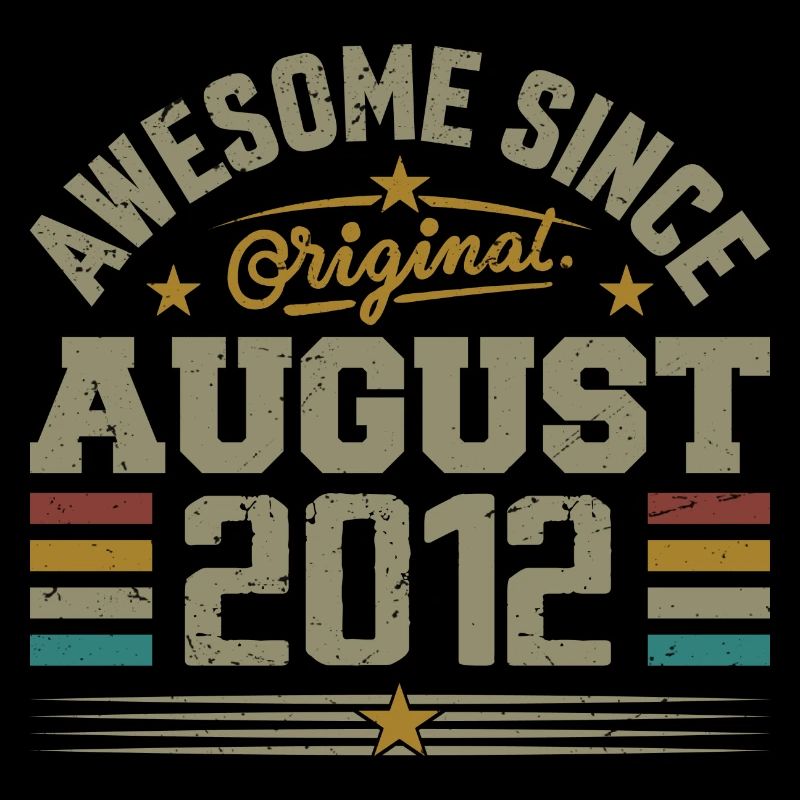 August 2012 Birthday August 2012 August 2012 Retro