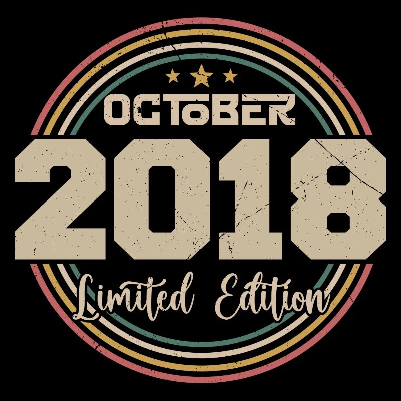 Born in October 2018 Retro Birthday October 2018