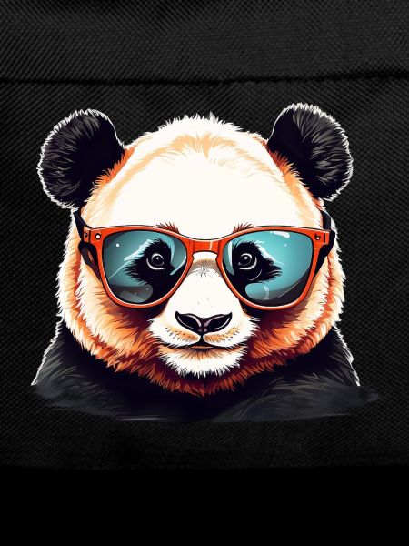 Casual panda head with sunglasses