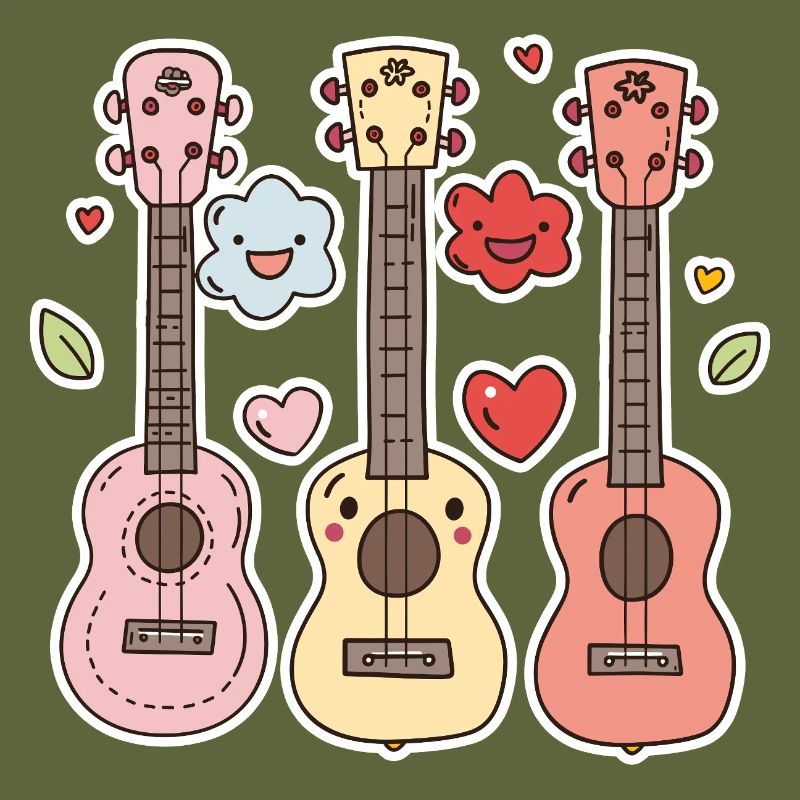 Ukulele Cartoon Style